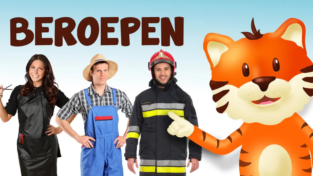 Beroepen leren Nederlands 👮‍♂️🧑‍🌾👩‍🍳 Leerzaam filmpje voor peuters, groep 1, groep 2 en groep 3