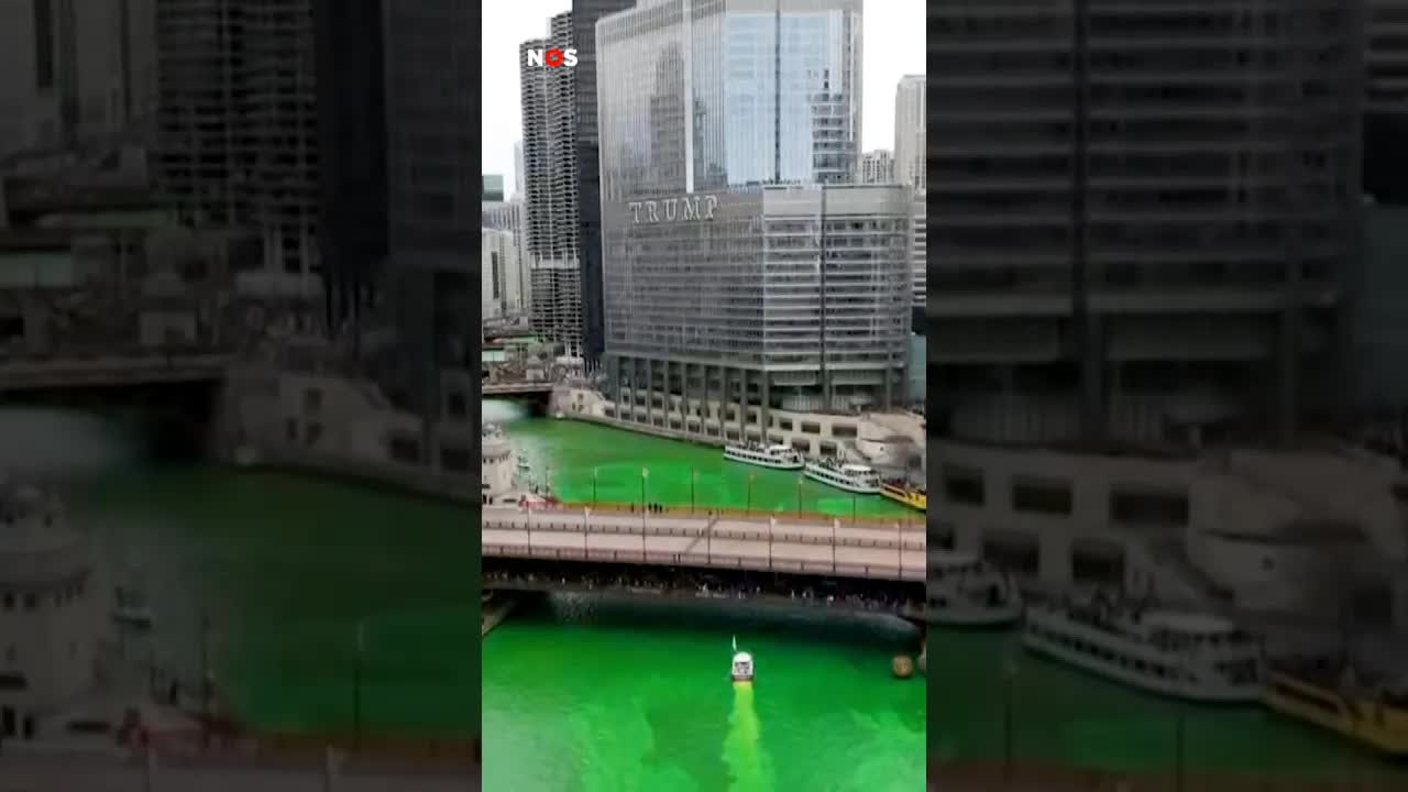 Deze rivier is voor een paar dagen felgroen