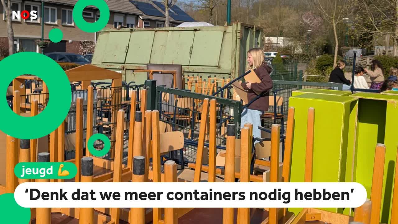 Kinderen sjouwen alle meubels uit hun school: 'Sterkste groep 8 van Nederland!'