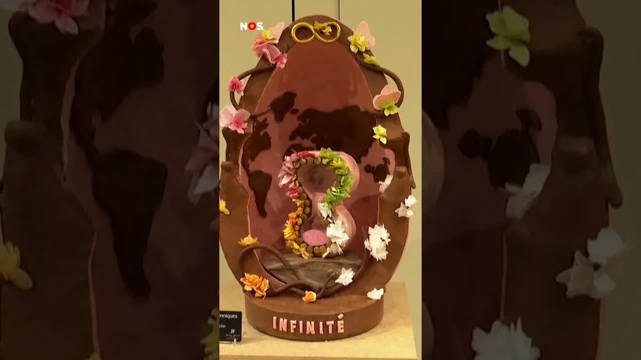 Belgische chocolademakers strijden om wie het mooiste enorme paasei heeft