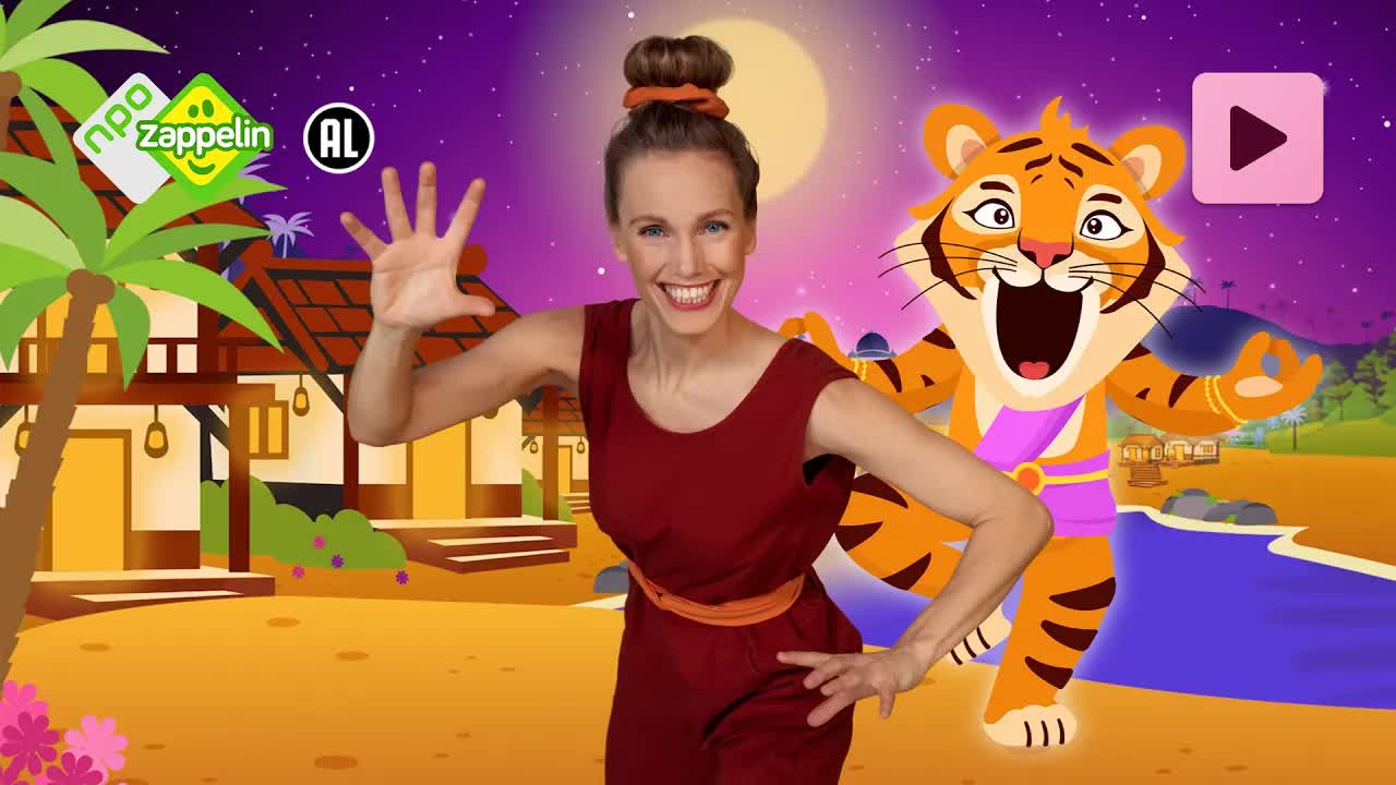 KINDERYOGA: WAAR IS  TIJGER? ZOEK MEE DOOR INDIA | Yoga mee met Roos | NPO Zappelin