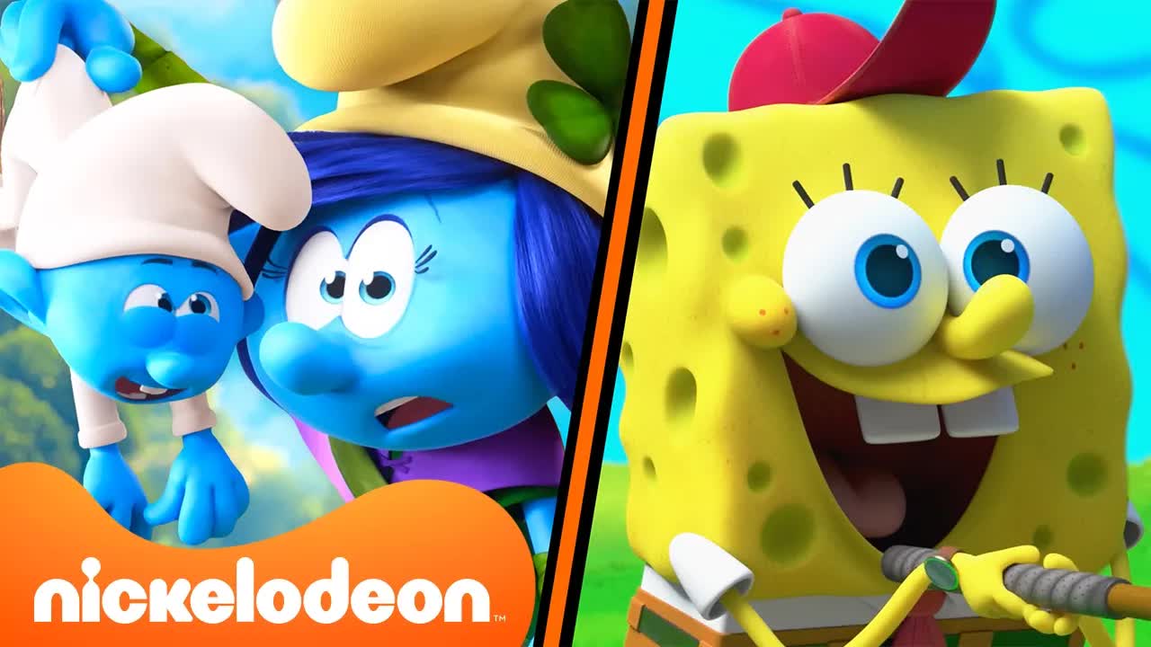 Speel Raad de Aflevering met SpongeBob & De Smurfen – 60 minuten lang! | Nickelodeon Nederlands
