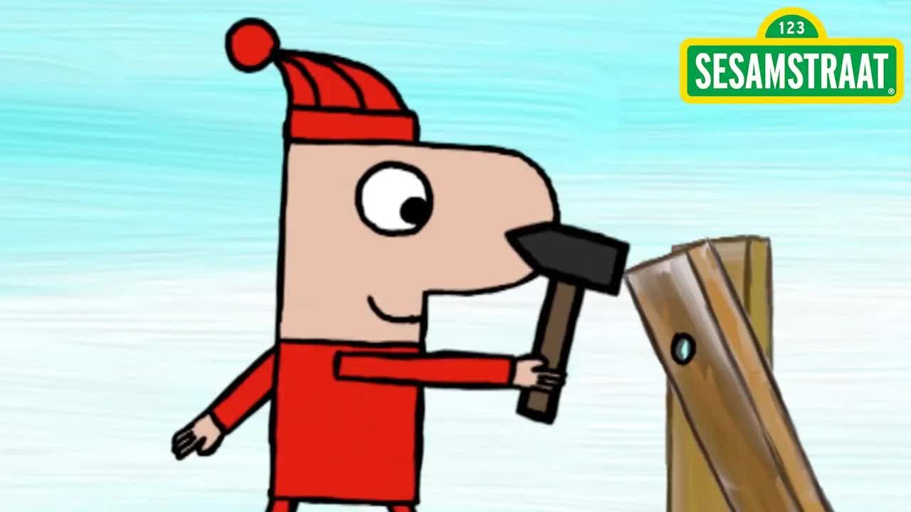Hut timmeren - Sesamstraat