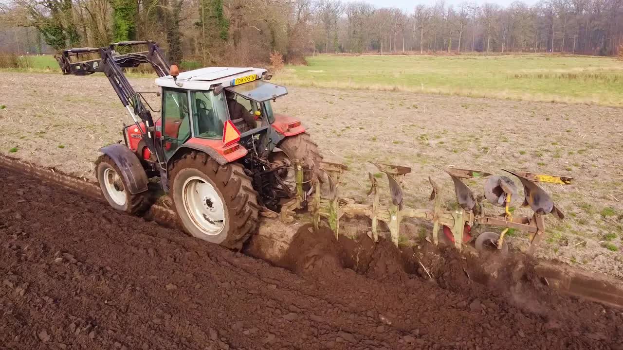 Massey Ferguson ploughing