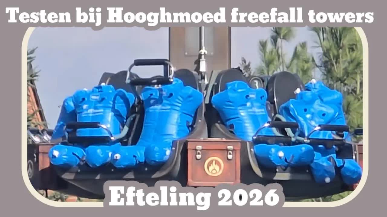 Testen van Hooghmoed freefall towers [Efteling 2026]