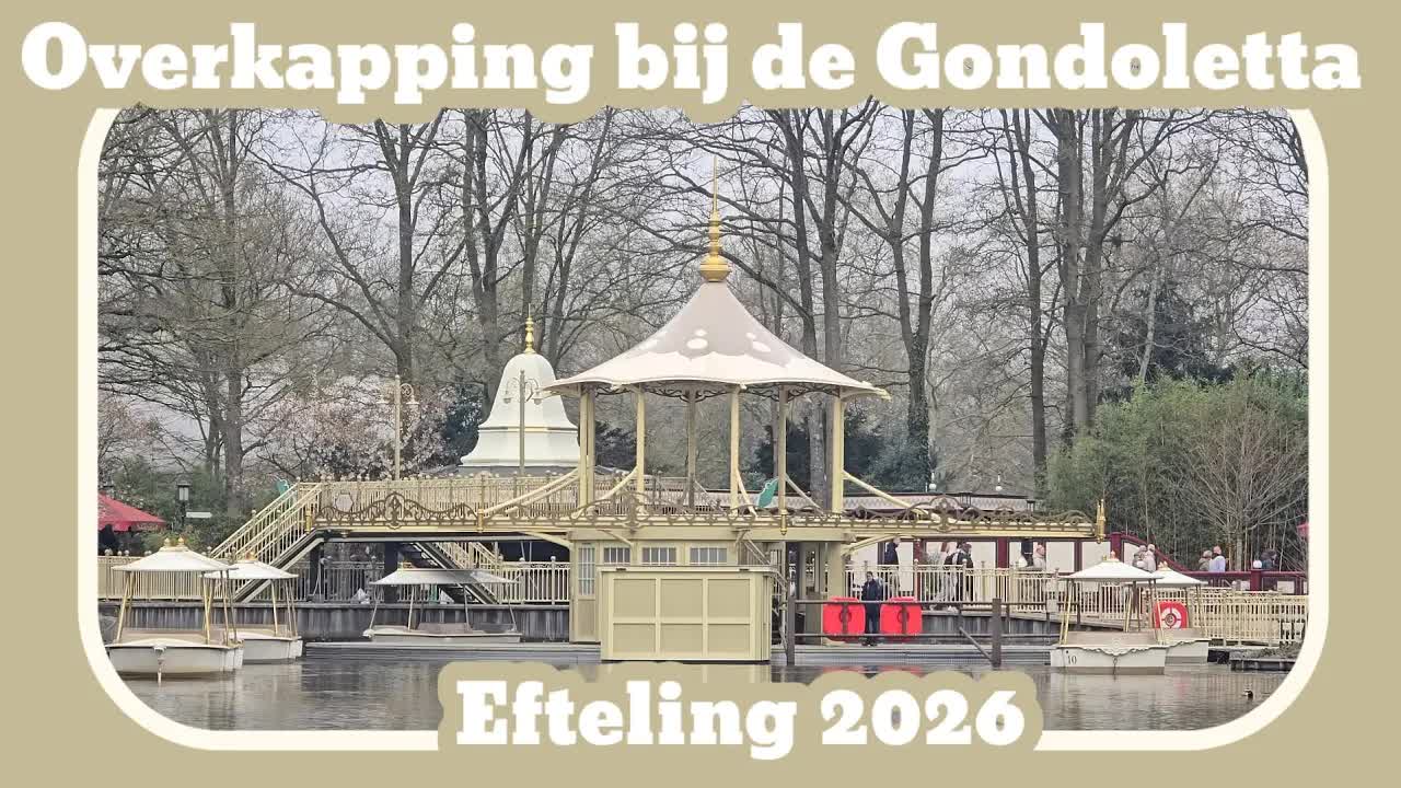 De gondoletta heeft een overkapping die dicht kan [Efteling 2026]